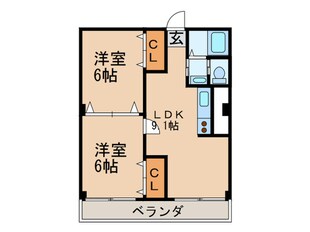 クラウンハイツ城山の物件間取画像